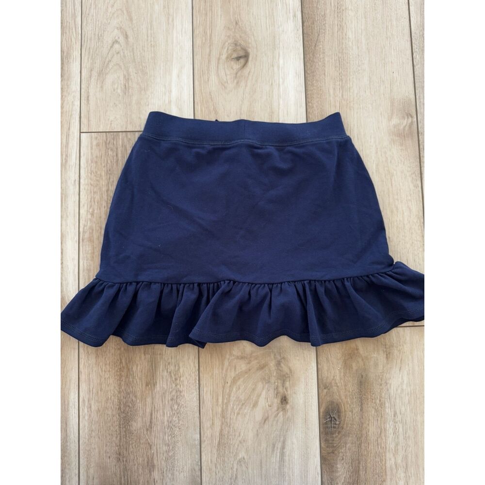 Polo Ralph Lauren Navy Ruffle Skort Pink Pony Preppy Tennis Skirt Girl L 12-14 - Picture 2 of 12